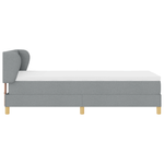 Casa si Gradina - Mobilier - Paturi si accesorii - Paturi - Pat box spring cu saltea, gri deschis, 90x200 cm, textil - Infinity.ro