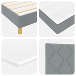 Casa si Gradina - Mobilier - Paturi si accesorii - Paturi - Pat box spring cu saltea, gri deschis, 90x200 cm, textil - Infinity.ro