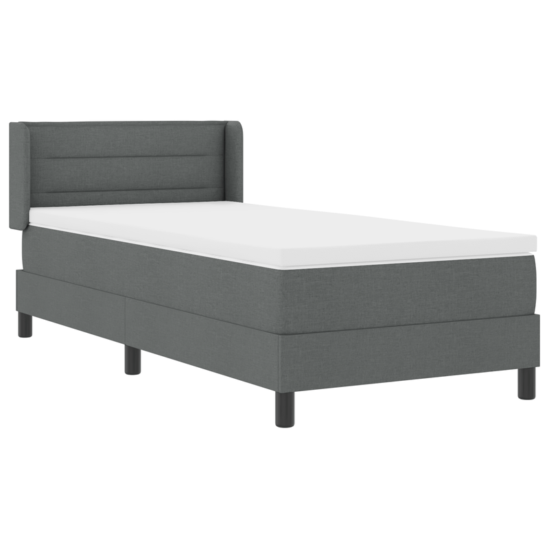 Casa si Gradina - Mobilier - Paturi si accesorii - Paturi - Pat cu Spring  cu Saltea Gri Inchis 80x200 cm Tapitat - Infinity.ro