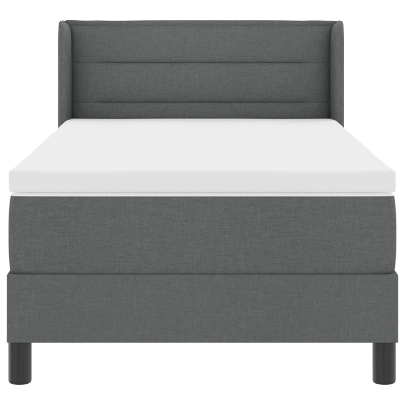 Casa si Gradina - Mobilier - Paturi si accesorii - Paturi - Pat cu Spring  cu Saltea Gri Inchis 80x200 cm Tapitat - Infinity.ro