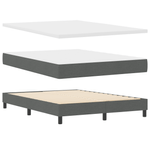 Casa si Gradina - Mobilier - Paturi si accesorii - Paturi - Pat box spring cu saltea, gri inchis, 160x200 cm, textil - Infinity.ro