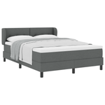 Casa si Gradina - Mobilier - Paturi si accesorii - Paturi - Pat box spring cu saltea, gri inchis, 160x200 cm, textil - Infinity.ro