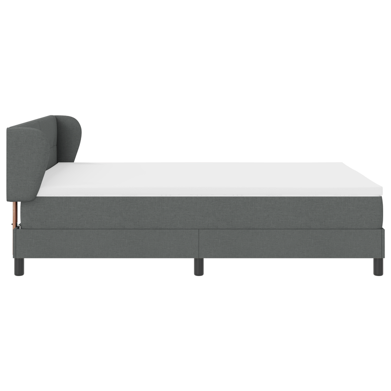 Casa si Gradina - Mobilier - Paturi si accesorii - Paturi - Pat box spring cu saltea, gri inchis, 160x200 cm, textil - Infinity.ro