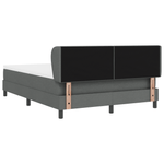 Casa si Gradina - Mobilier - Paturi si accesorii - Paturi - Pat box spring cu saltea, gri inchis, 160x200 cm, textil - Infinity.ro