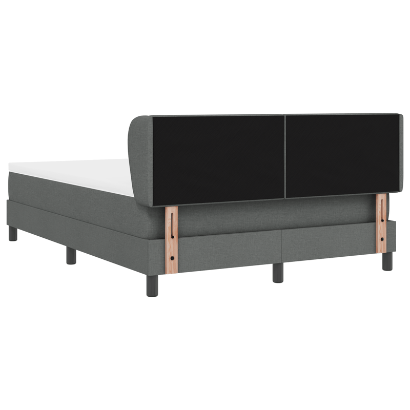 Casa si Gradina - Mobilier - Paturi si accesorii - Paturi - Pat box spring cu saltea, gri inchis, 160x200 cm, textil - Infinity.ro