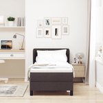 Casa si Gradina - Mobilier - Paturi si accesorii - Paturi - Pat box spring cu saltea, maro inchis, 80x200 cm, textil - Infinity.ro