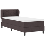 Casa si Gradina - Mobilier - Paturi si accesorii - Paturi - Pat box spring cu saltea, maro inchis, 80x200 cm, textil - Infinity.ro