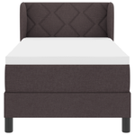 Casa si Gradina - Mobilier - Paturi si accesorii - Paturi - Pat box spring cu saltea, maro inchis, 80x200 cm, textil - Infinity.ro