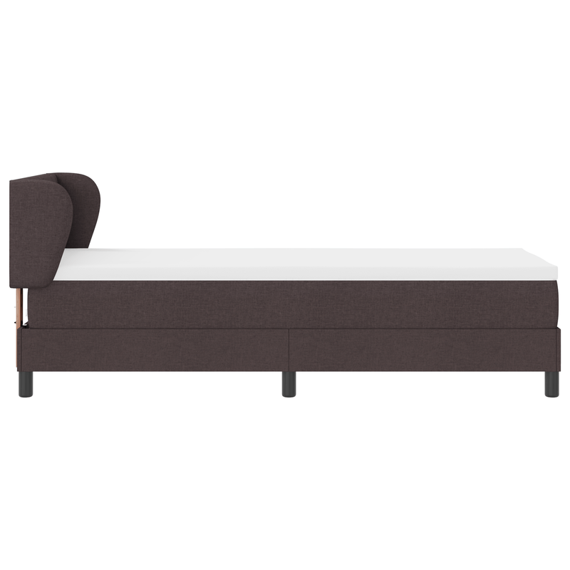 Casa si Gradina - Mobilier - Paturi si accesorii - Paturi - Pat box spring cu saltea, maro inchis, 80x200 cm, textil - Infinity.ro