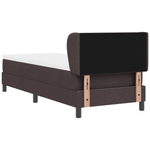 Casa si Gradina - Mobilier - Paturi si accesorii - Paturi - Pat box spring cu saltea, maro inchis, 80x200 cm, textil - Infinity.ro