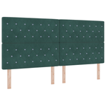 Casa si Gradina - Mobilier - Paturi si accesorii - Paturi - Pat box spring cu saltea, verde inchis, 200x200 cm, catifea - Infinity.ro