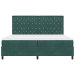 Casa si Gradina - Mobilier - Paturi si accesorii - Paturi - Pat box spring cu saltea, verde inchis, 200x200 cm, catifea - Infinity.ro