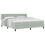 Casa si Gradina - Mobilier - Paturi si accesorii - Paturi - Pat Box Spring  cu Saltea Gri deschis 180x200 cm Catifea - Infinity.ro