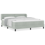 Casa si Gradina - Mobilier - Paturi si accesorii - Paturi - Pat Box Spring  cu Saltea Gri deschis 180x200 cm Catifea - Infinity.ro