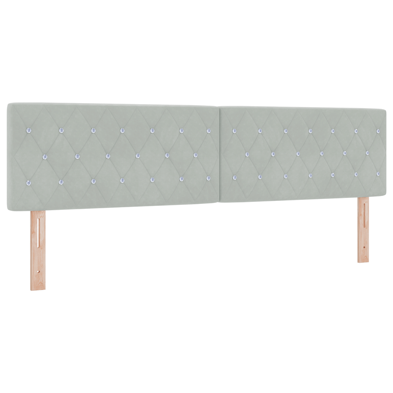 Casa si Gradina - Mobilier - Paturi si accesorii - Paturi - Pat Box Spring  cu Saltea Gri deschis 180x200 cm Catifea - Infinity.ro