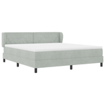 Casa si Gradina - Mobilier - Paturi si accesorii - Paturi - Pat Box Spring  cu Saltea Gri deschis 180x200 cm Catifea - Infinity.ro