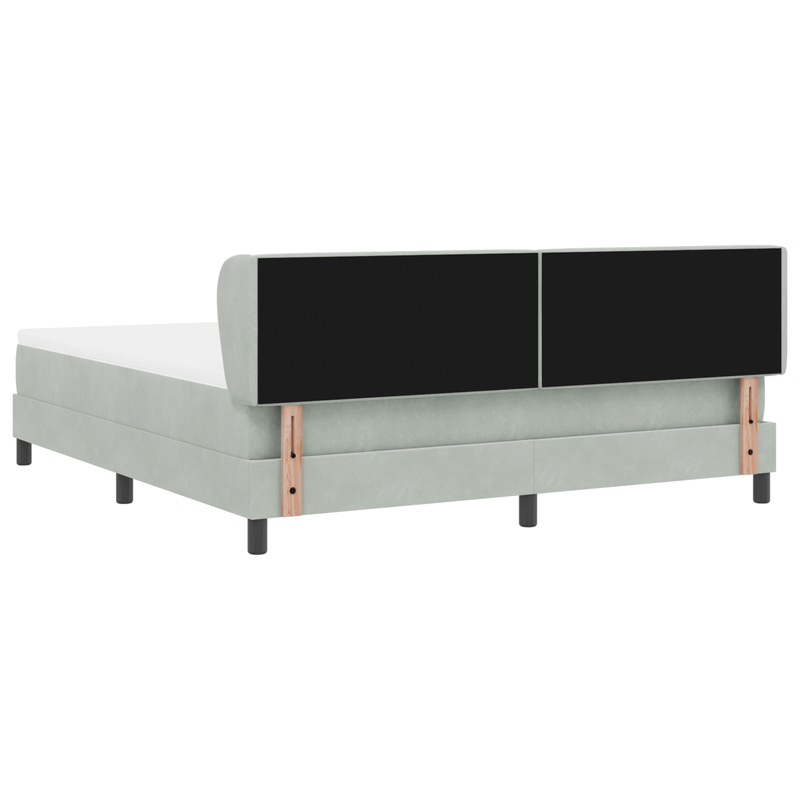 Casa si Gradina - Mobilier - Paturi si accesorii - Paturi - Pat Box Spring  cu Saltea Gri deschis 180x200 cm Catifea - Infinity.ro