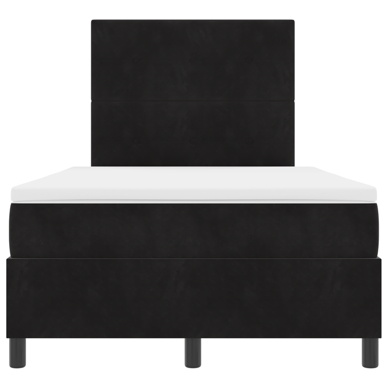 Casa si Gradina - Mobilier - Paturi si accesorii - Paturi - Pat box spring cu saltea, negru, 120x200 cm, catifea - Infinity.ro