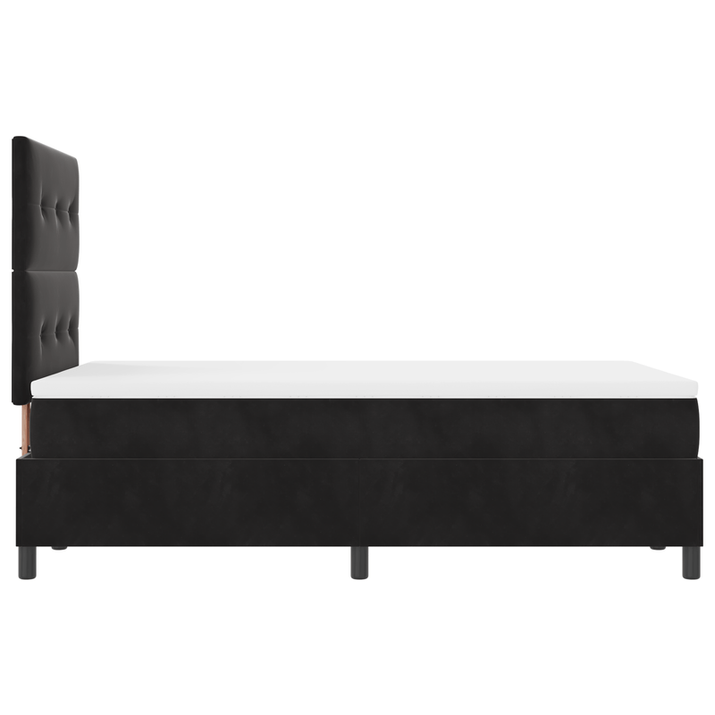 Casa si Gradina - Mobilier - Paturi si accesorii - Paturi - Pat box spring cu saltea, negru, 120x200 cm, catifea - Infinity.ro