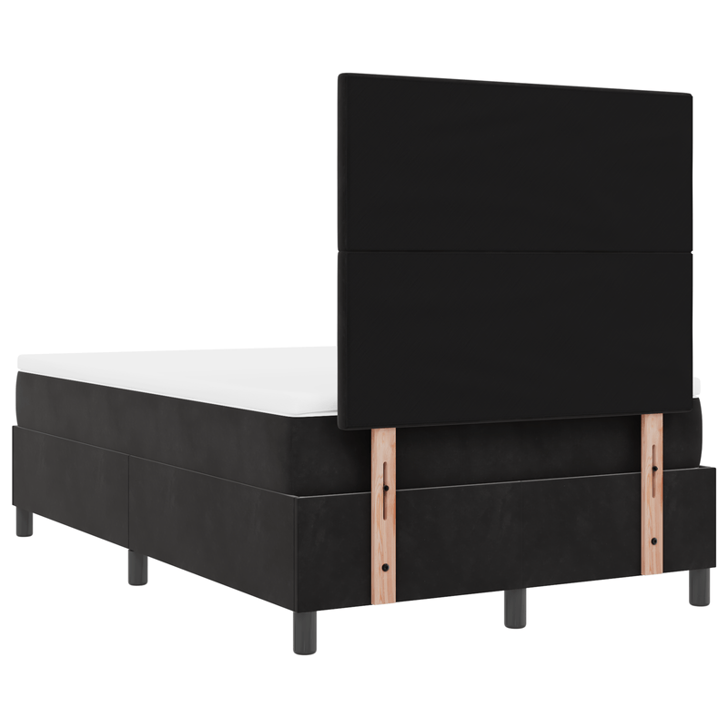 Casa si Gradina - Mobilier - Paturi si accesorii - Paturi - Pat box spring cu saltea, negru, 120x200 cm, catifea - Infinity.ro