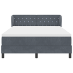 Casa si Gradina - Mobilier - Paturi si accesorii - Paturi - Pat box spring cu saltea, gri inchis, 140x200 cm, catifea - Infinity.ro