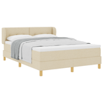 Casa si Gradina - Mobilier - Paturi si accesorii - Paturi - Pat box spring cu saltea, crem, 160x200 cm, textil - Infinity.ro