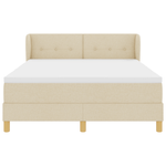 Casa si Gradina - Mobilier - Paturi si accesorii - Paturi - Pat box spring cu saltea, crem, 160x200 cm, textil - Infinity.ro