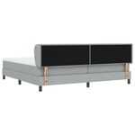 Casa si Gradina - Mobilier - Paturi si accesorii - Paturi - Pat box spring cu saltea, gri deschis, 200x200 cm, textil - Infinity.ro