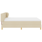 Casa si Gradina - Mobilier - Paturi si accesorii - Paturi - Pat box spring cu saltea, crem, 160x200 cm, textil - Infinity.ro