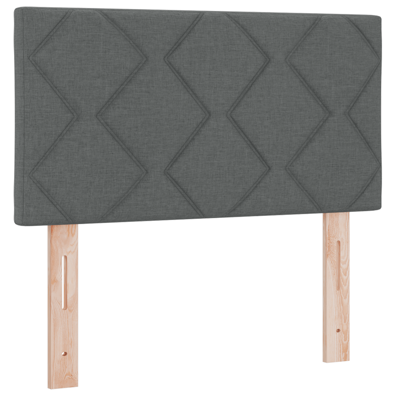 Casa si Gradina - Mobilier - Paturi si accesorii - Paturi - Pat cu saltea Box Spring  Gri inchis 80x200 cm Textil - Infinity.ro