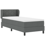 Casa si Gradina - Mobilier - Paturi si accesorii - Paturi - Pat cu saltea Box Spring  Gri inchis 80x200 cm Textil - Infinity.ro
