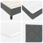 Casa si Gradina - Mobilier - Paturi si accesorii - Paturi - Pat cu saltea Box Spring  Gri inchis 80x200 cm Textil - Infinity.ro