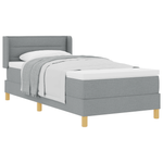 Casa si Gradina - Mobilier - Paturi si accesorii - Paturi - Pat cu arcuri  cu saltea Gri deschis 90x200 cm Tesatura - Infinity.ro