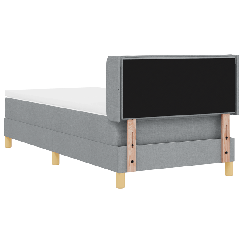 Casa si Gradina - Mobilier - Paturi si accesorii - Paturi - Pat cu arcuri  cu saltea Gri deschis 90x200 cm Tesatura - Infinity.ro