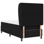 Casa si Gradina - Mobilier - Paturi si accesorii - Paturi - Pat box spring cu saltea, negru, 100x200 cm, textil - Infinity.ro