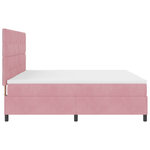 Casa si Gradina - Mobilier - Paturi si accesorii - Paturi - Pat box spring cu saltea, roz, 200x200 cm, catifea - Infinity.ro