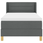 Casa si Gradina - Mobilier - Paturi si accesorii - Paturi - Pat cu arcuri cu Saltea Gri inchis 90x200 cm Tesatura - Infinity.ro