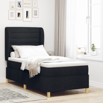 Casa si Gradina - Mobilier - Paturi si accesorii - Paturi - Pat box spring cu saltea, negru, 80x200 cm, textil - Infinity.ro