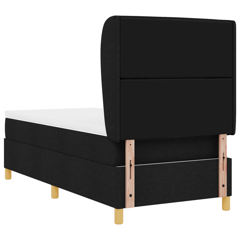 Casa si Gradina - Mobilier - Paturi si accesorii - Paturi - Pat box spring cu saltea, negru, 80x200 cm, textil - Infinity.ro