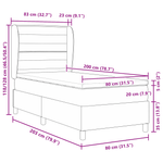 Casa si Gradina - Mobilier - Paturi si accesorii - Paturi - Pat box spring cu saltea, negru, 80x200 cm, textil - Infinity.ro