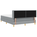 Casa si Gradina - Mobilier - Paturi si accesorii - Paturi - Pat cu arcuri  cu saltea gri deschis 160x200 cm material textil - Infinity.ro
