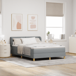 Casa si Gradina - Mobilier - Paturi si accesorii - Paturi - Pat box spring cu saltea, gri deschis, 160x200 cm, textil - Infinity.ro