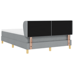 Casa si Gradina - Mobilier - Paturi si accesorii - Paturi - Pat box spring cu saltea, gri deschis, 160x200 cm, textil - Infinity.ro