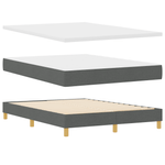 Casa si Gradina - Mobilier - Paturi si accesorii - Paturi - Pat box spring cu saltea, gri inchis, 160x200 cm, textil - Infinity.ro