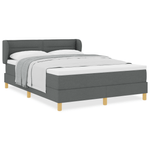 Casa si Gradina - Mobilier - Paturi si accesorii - Paturi - Pat box spring cu saltea, gri inchis, 160x200 cm, textil - Infinity.ro