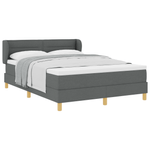 Casa si Gradina - Mobilier - Paturi si accesorii - Paturi - Pat box spring cu saltea, gri inchis, 160x200 cm, textil - Infinity.ro