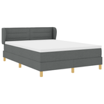 Casa si Gradina - Mobilier - Paturi si accesorii - Paturi - Pat box spring cu saltea, gri inchis, 160x200 cm, textil - Infinity.ro