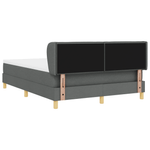 Casa si Gradina - Mobilier - Paturi si accesorii - Paturi - Pat box spring cu saltea, gri inchis, 160x200 cm, textil - Infinity.ro