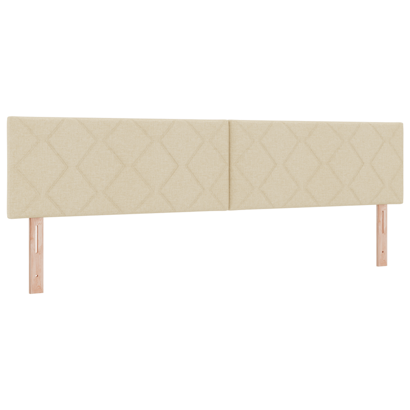 Casa si Gradina - Mobilier - Paturi si accesorii - Paturi - Pat box spring cu saltea, crem, 200x200 cm, textil - Infinity.ro