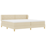 Casa si Gradina - Mobilier - Paturi si accesorii - Paturi - Pat box spring cu saltea, crem, 200x200 cm, textil - Infinity.ro